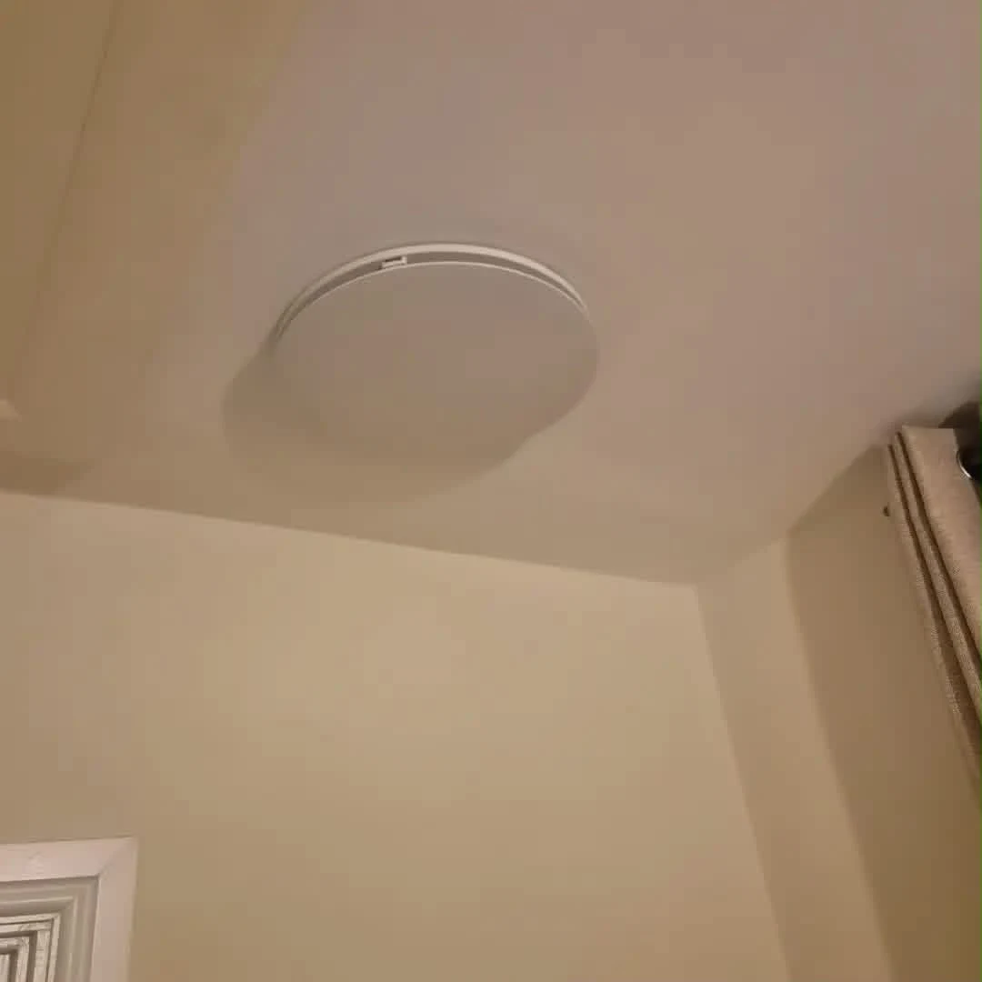 A ceiling diffuser fitted as part of a ventilation installation